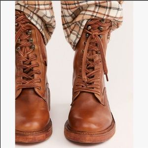 Free People Santa Fe Lace Up Leather Boots